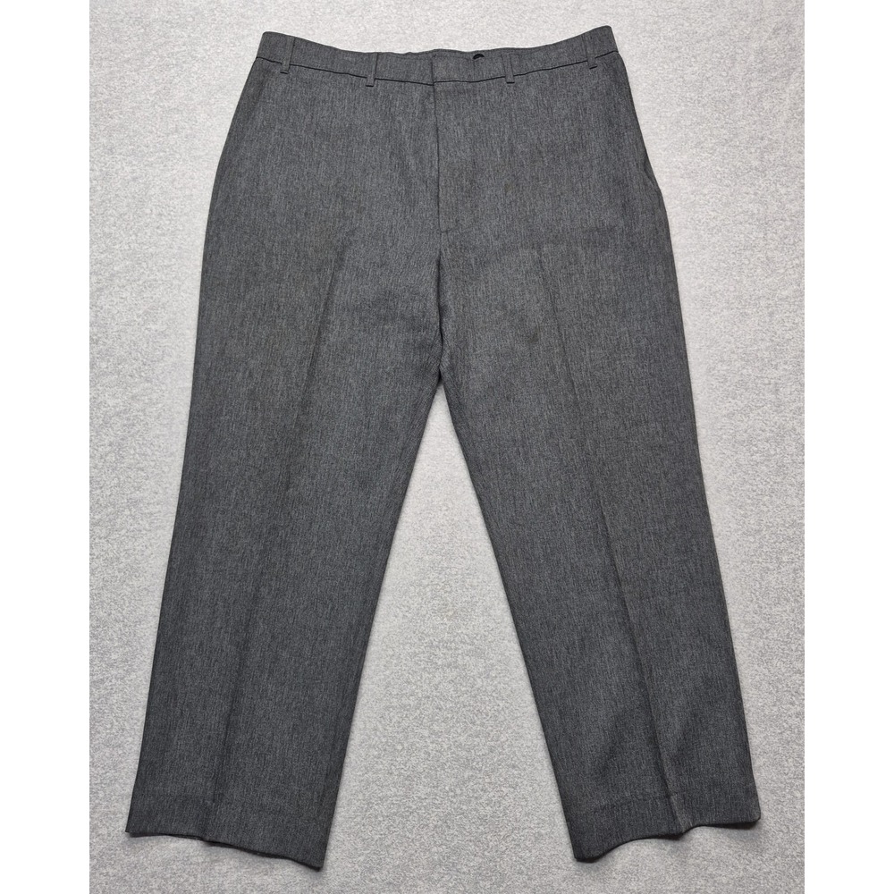 Vintage Levi's Action Slacks Mens 40x32 Gray Polyester Dress Pants Flat Front 80